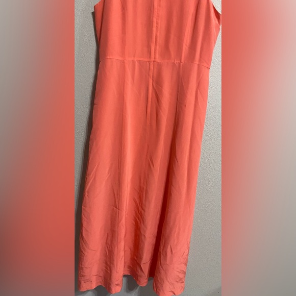 Victoria Holley size 8 Petite peach coral silk jacket dress set suit - Picture 12 of 13